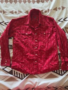 Twenty X Boy's Red Paisley Button-Down Shirt